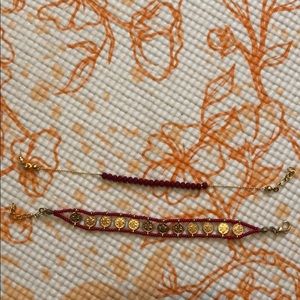 Red and gold bracelets!